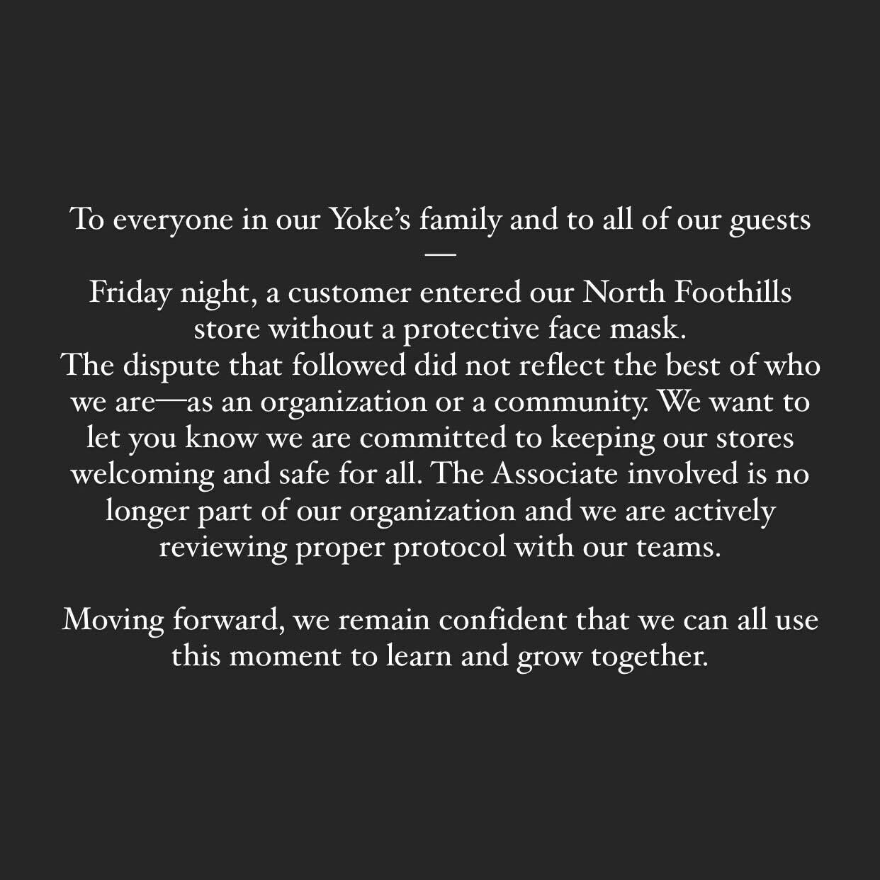 Yokes Statement